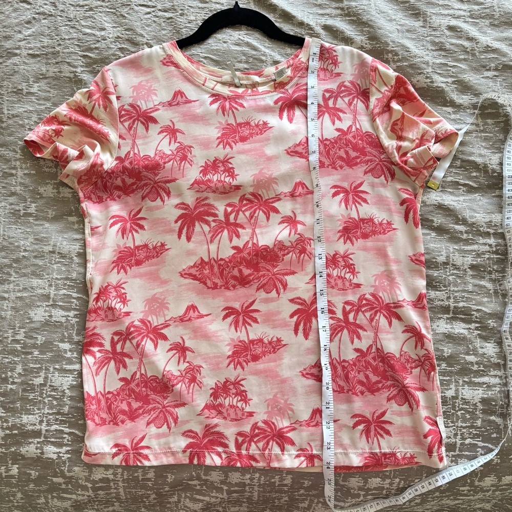 SCOTCH AND SODA Tropical Pink Palm Tree T-Shirt, Size S - Picture 9 of 10